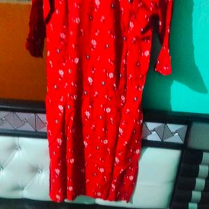 🍒🍒Red Printed Kurti 🌹🌹