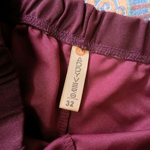 High Waisted Maroon Trouser