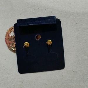 Ad Stone Rose Gold Earrings