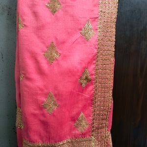 Partywear Embroidered Heavy saree