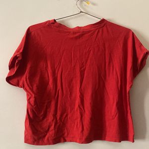 Red Boxy T Shirt