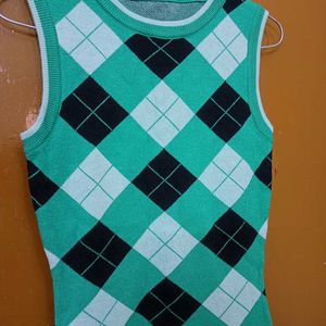 Green Bodycon Woollen Fabric Dress