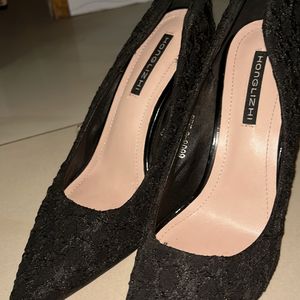 Pointed Black High Heels