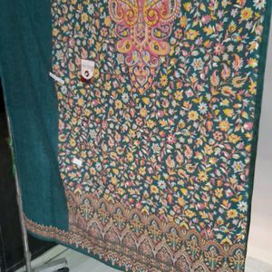 Dark Green Winter Pashmina Suit