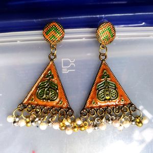 Oxidized Gold Plated Earrings