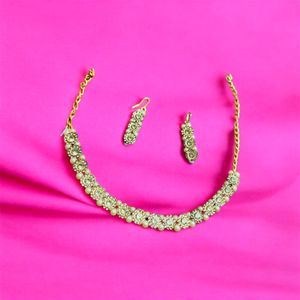 Baby Girl Gold Plated Necklace and Earrings