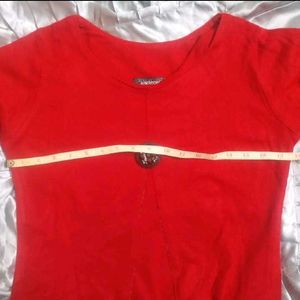 Pankhuri Red Woollen Kurti