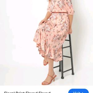 Floral Print Flared Dress