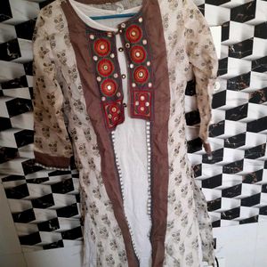 Cotton Kurta With Shrug