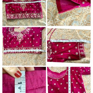 Bridal Pink Heavy Work Fully Stitch Velvet Lehenga