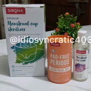 Sirona MENSTRUAL CUP (medium)& ELECTRIC STERILIZER