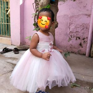 Girl Baby Dress With Sandle Combo