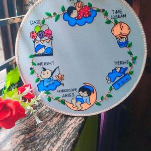 Baby Foot Print Embroidery Hoop