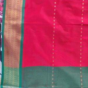 Red N Green Silk Saree