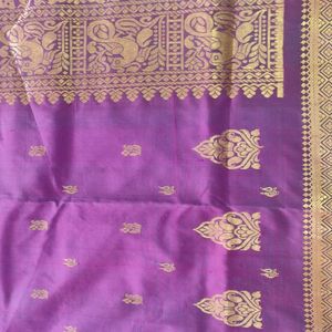 Purple Silk Saree