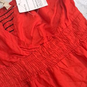 Sexy Red Babydoll Dress For Night / Casual Wear