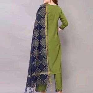 Sawan Special Green Kurta Dupatta Palazzo Set