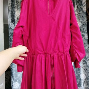 🎀very beautiful Maroon Colour Dress For Girl's🎀