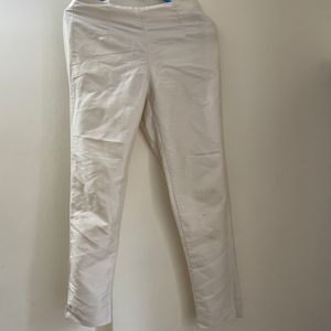 W offwhite silk Pants