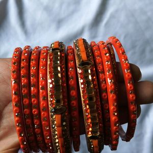 Orange bangles set