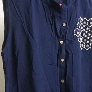 Navy Blue A Line Kurta