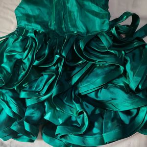 Green Colour Heavy Frock