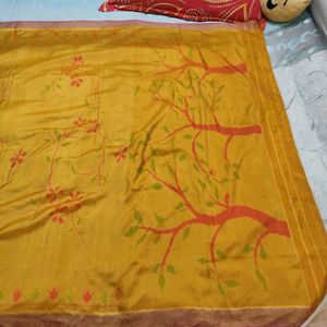 Mustard Yellow And Pink Rajkot Patola