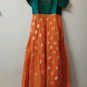 Orange Ethnic Gowns For Women