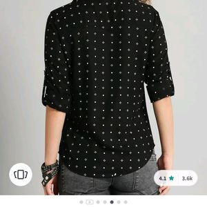 Brand New Roadster Printed Black Shirt For Women