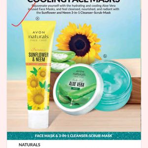 Avon Combo 3in1 Face Cleanser & Naturals Crea