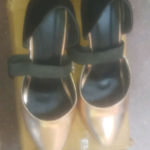 Golden Heel Wedges