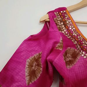 Pink 💗Kurti & Dupatta Set (Women)