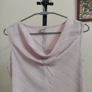 Pink cowl top