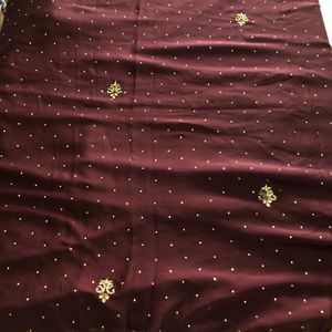 Coffee Brown Work Saree(Women’s)