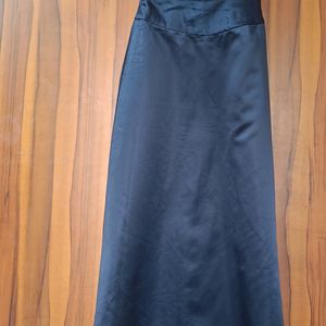 Imported Navy Blue Satin Gown