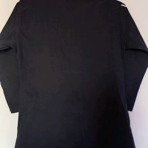 Black Chinese Collar Top