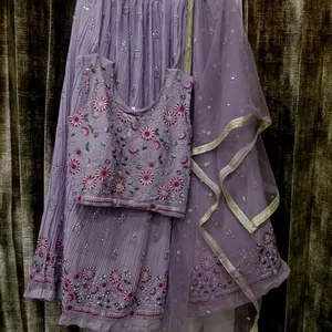 Purple Lehnga Choli With Duppata