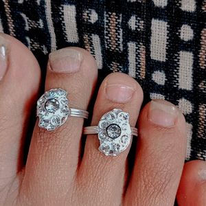 Artificial Silver Toe Ring With Free Gift