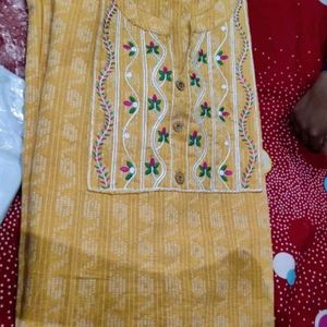 Mustard New Kurti