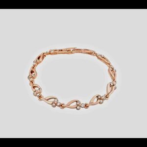 ESTELE Rose Gold Plate Crystal Wraparound BRACELET