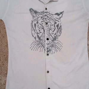 Mens Formal Shirt Tiger Design ♥️