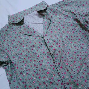 Green Floral Shirt