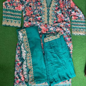 Kurta With Trousers & Dopatta