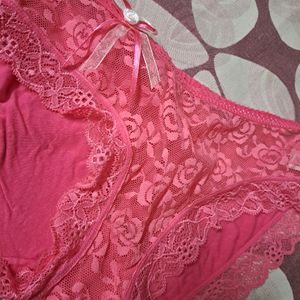 2  Net Panty Pink And Maroon