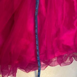 Magenta Net Frock(CLEARENCE SALE)