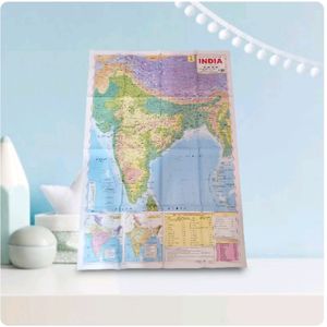 Combo of 6 MAPS India & World (Both  Politic