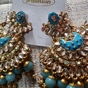 Blue Beads Earrings