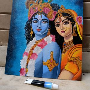 Radha Krishna Canvas Painting/ Artwork