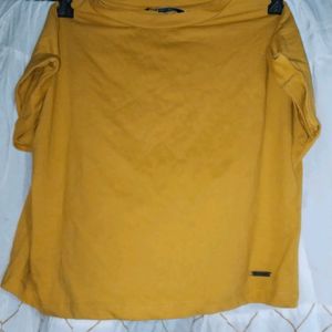 Mustard Yellow Crop Tshirt