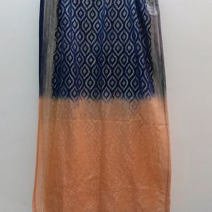 Coral Kurta Knee Length Pajama And A Duppata